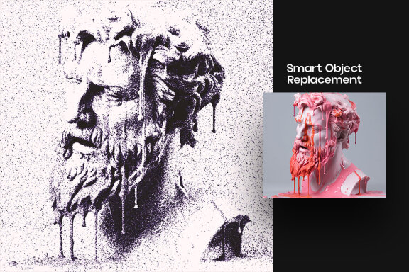 Stippling Square And Poster Effect