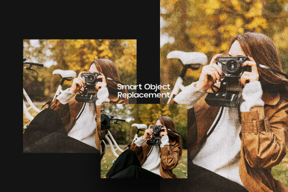 Retro Paper Printing  Square And Poster Effect