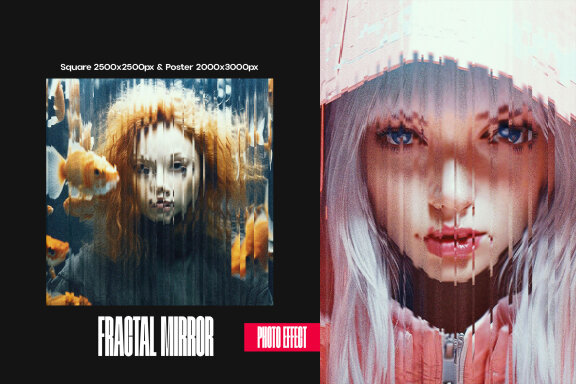 Fractal Mirror Square And Poster Effect