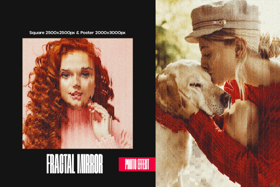 Fractal Mirror Square And Poster Effect