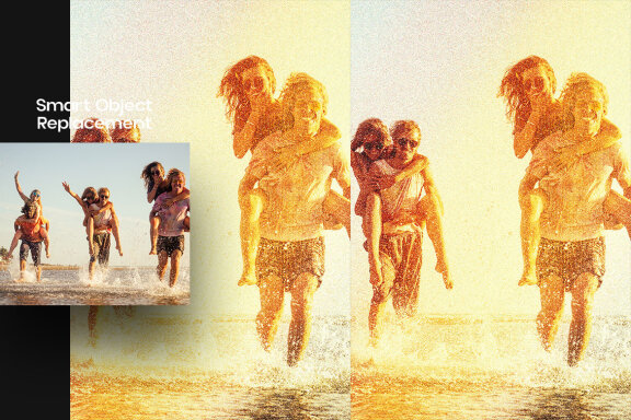 Sunset Film Burn Square And Poster Effect