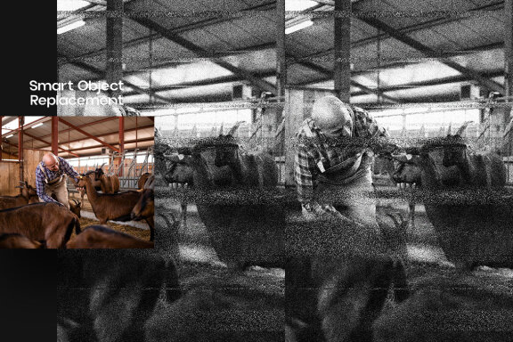 Photocopy Square And Poster Effect