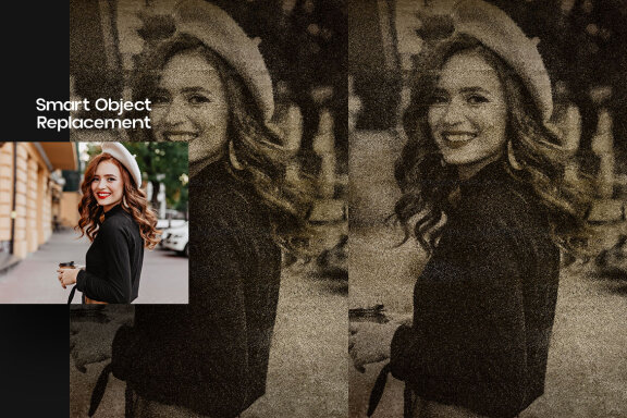 Vintage Damaged Square And Poster Effect