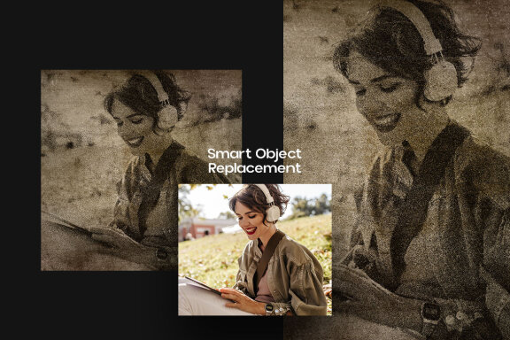 Vintage Damaged Square And Poster Effect