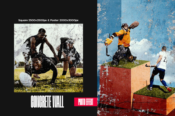 Concrete Wall Square And Poster Effect