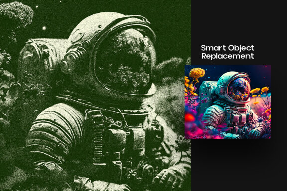 Noise Distortion Square And Poster Effect
