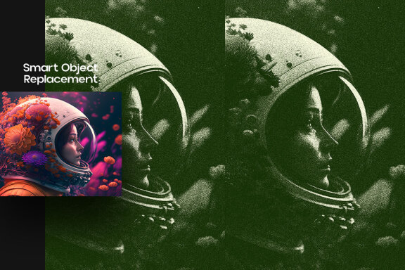 Noise Distortion Square And Poster Effect