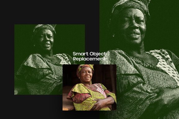 Noise Distortion Square And Poster Effect