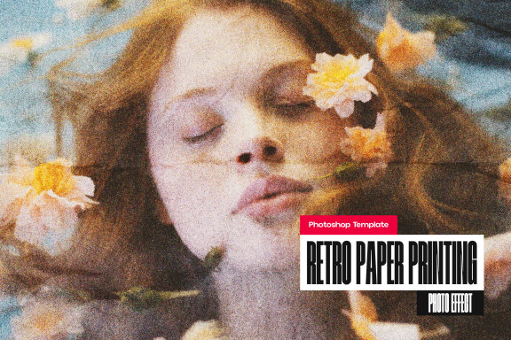 Retro Paper Printing Photo Effect