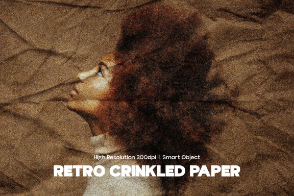 Retro Crinkled Paper Photo Effect