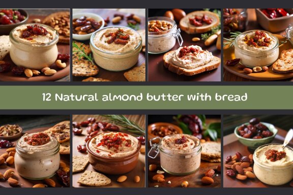 Natural almond butter with bread