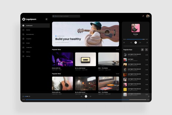 Music Play Dashboard UI Kit