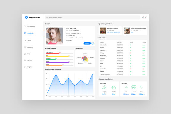 Student Management Dashboard UI Kit