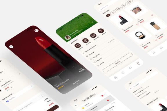 Cosmetics Shopping App UI Kit