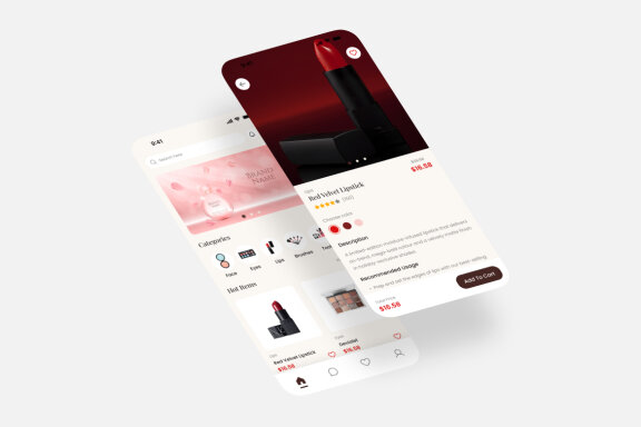 Cosmetics Shopping App UI Kit