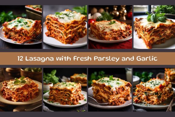 Lasagna with Fresh Parsley and Garlic