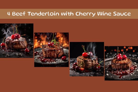 Beef Tenderloin with Cherry Wine Sauce