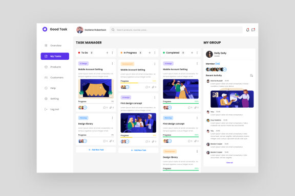 Task Managerment Dashboard UI Kit