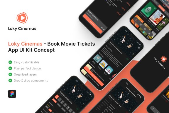 Book Movie Tickets App UI Kit