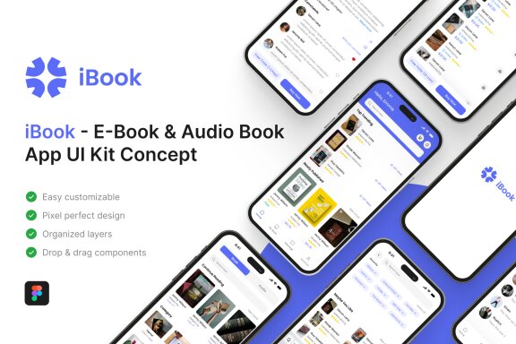 E-Book _ Audio Book App UI Kit