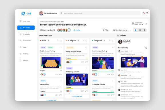 Doli - Task Manager Dashboard UI Kit