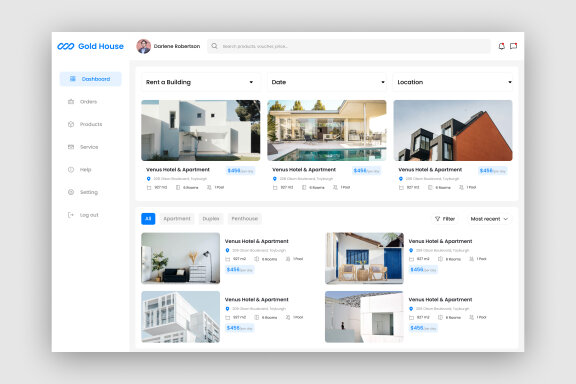  Real Estate Dashboard UI Kit