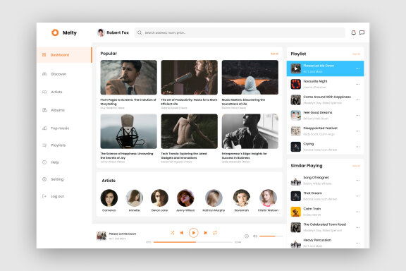 Music Dashboard UI Kit