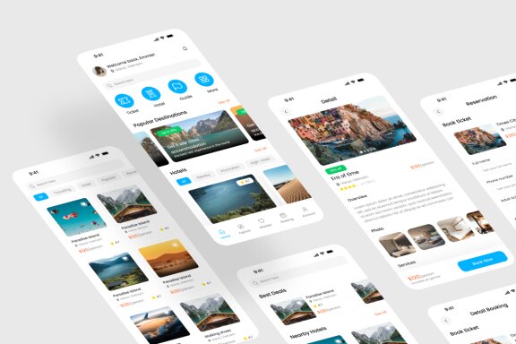 Travel & Booking Mobile App UI Kit