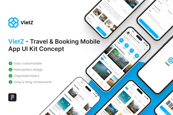 Travel & Booking Mobile App UI Kit