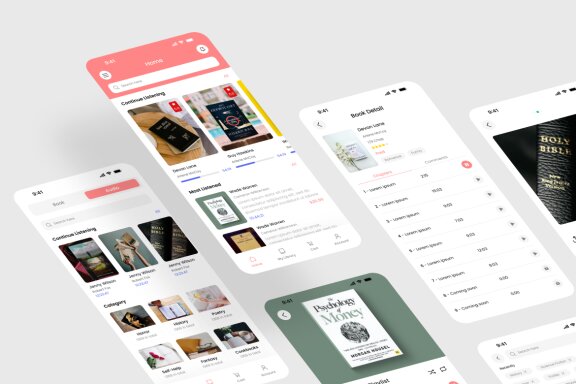 E-Book & Audio Book App UI Kit