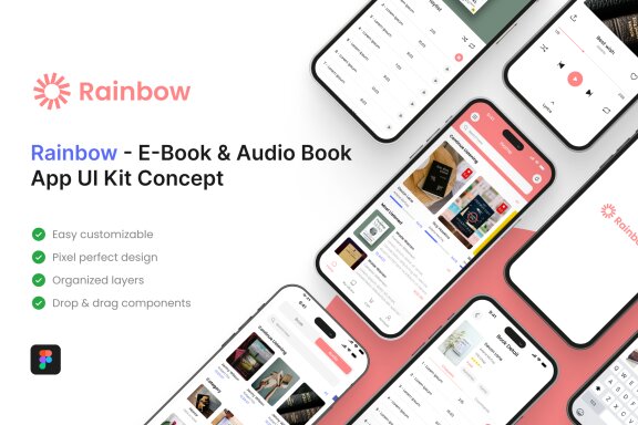 E-Book & Audio Book App UI Kit