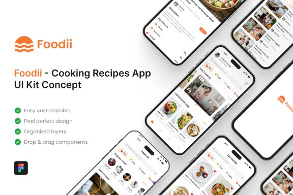 Cooking Recipes App UI Kit