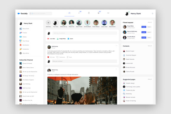 Social Media Dashboard UI Kit