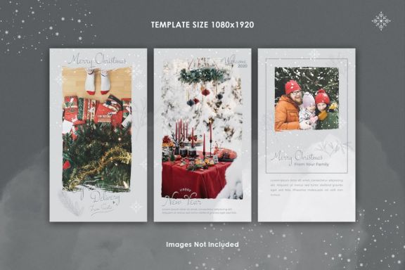Christmas instagram stories templates 5-in-1