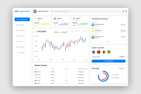 Crypto Dashboard UI Kit