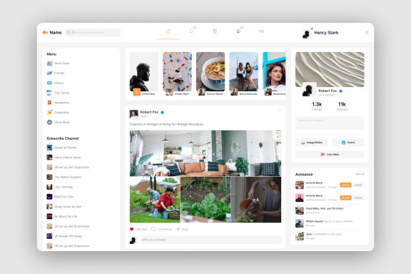Social Media Dashboard UI Kit