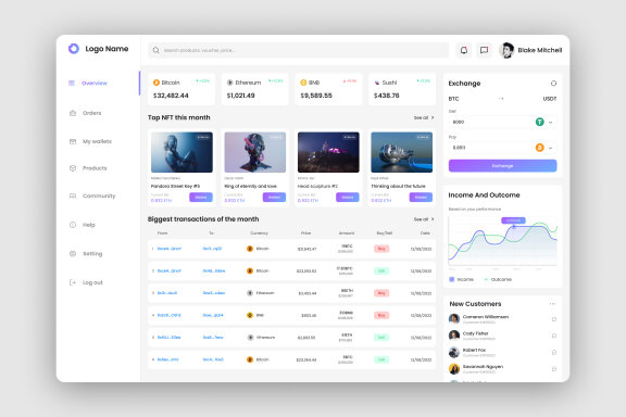 Crypto Dashboard UI Kit
