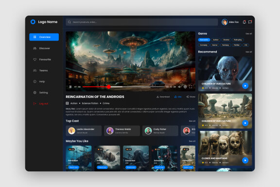 Movie Dashboard UI Kit