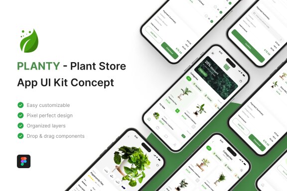  Plant Store App UI Kit