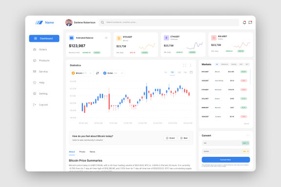 Crypto Analytics Dashboard UI Kit