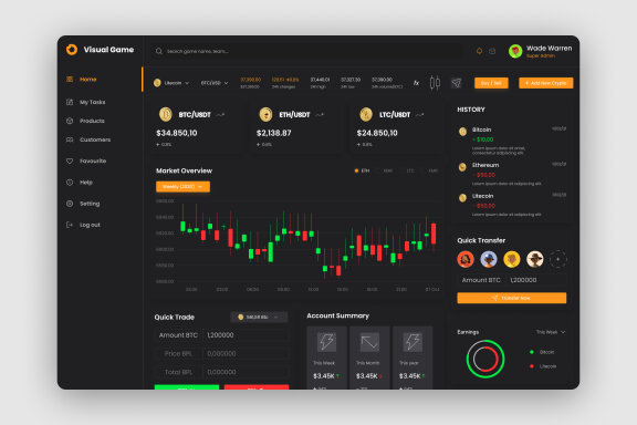Crypto Exchange Dashboard UI KIT