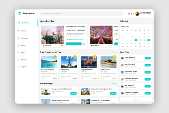 Travel Dashboard UI Kit