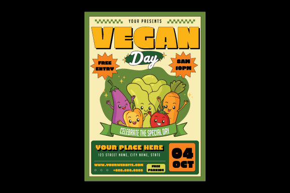 Vegan Day Flyer
