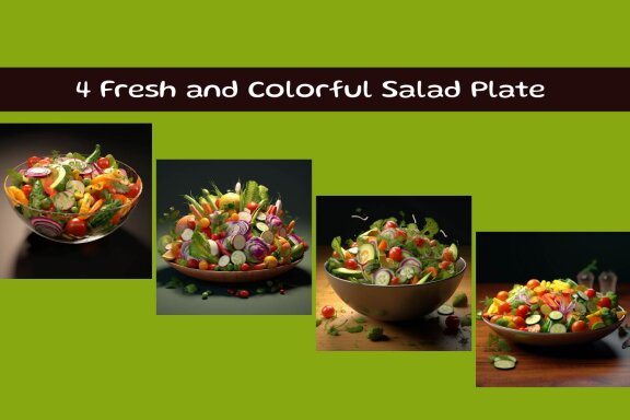 Fresh and Colorful Salad Plate
