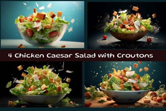 Chicken Caesar Salad with Croutons