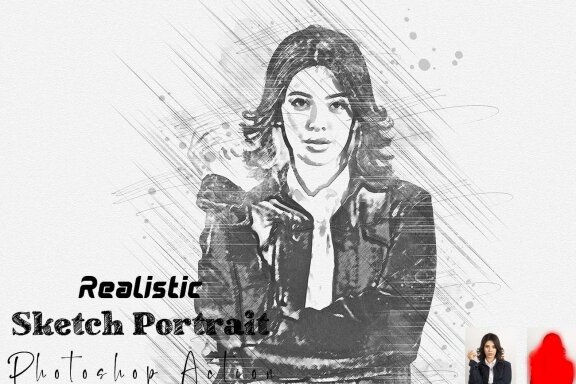Realistic Sketch Portrait Photoshop Action