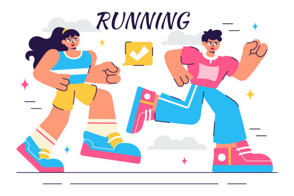 10 Jogging and Running Illustration